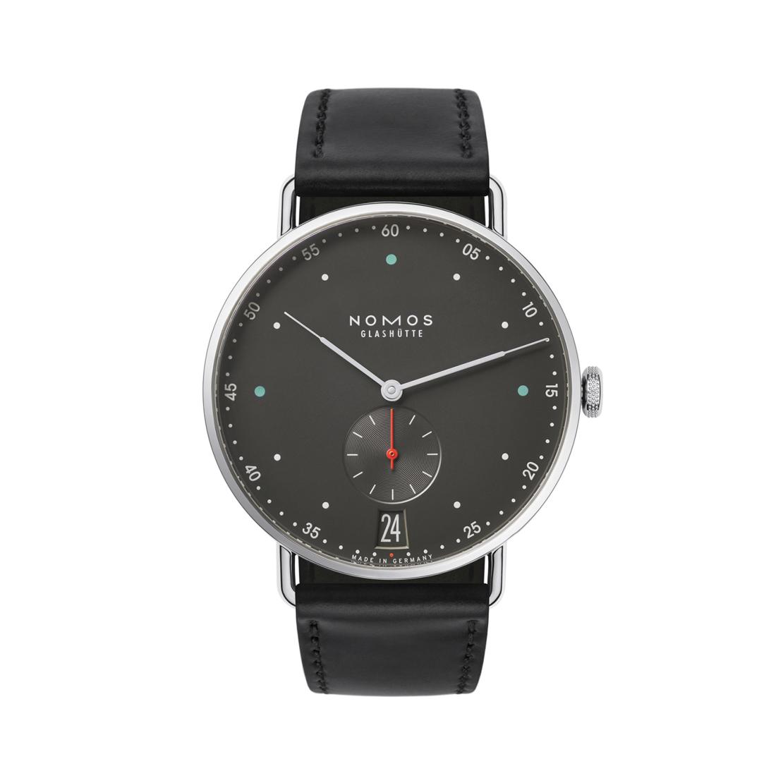 NOMOS Glash tte Metro 38 Datum stadtschwarz anfragen