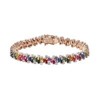 Shimmer Rainbow Sapphire Tennis Armband