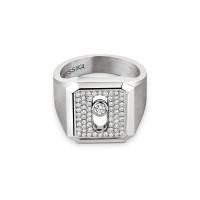 Move Titanium Naturel Siegelring mit Diamanten