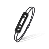 Move Titanium Total Black Armband mit Schnur