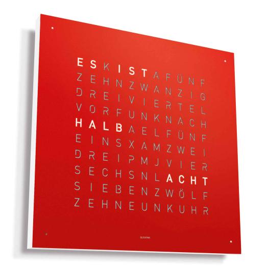 Qlocktwo - CLASSIC EDITION RED PEPPER WAND-/TISCHUHR