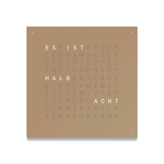 Qlocktwo - EARTH 45 EDITION HAZELNUT 
