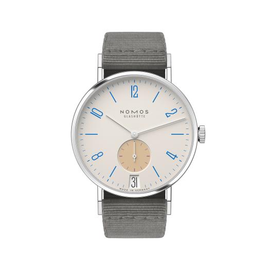 NOMOS Glashütte - Tangente 38 Datum Schulhausweiß 