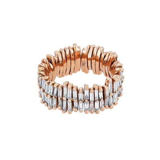 Suzanne Kalan - Classic Diamond Double Row Full Baguette Eternity Ring
