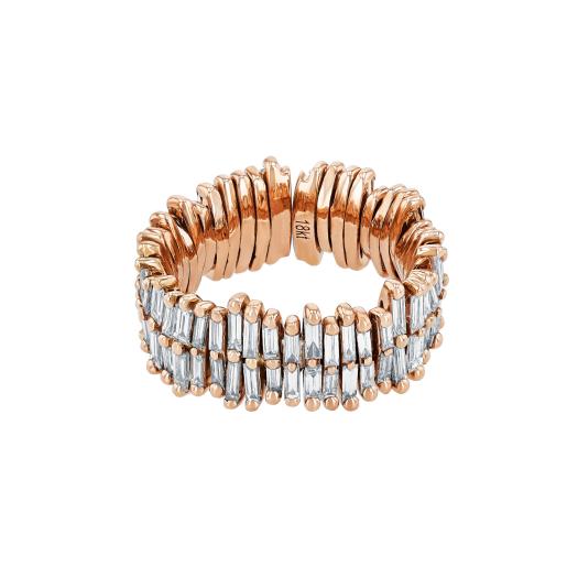 Suzanne Kalan - Classic Diamond Double Row Full Baguette Eternity Ring