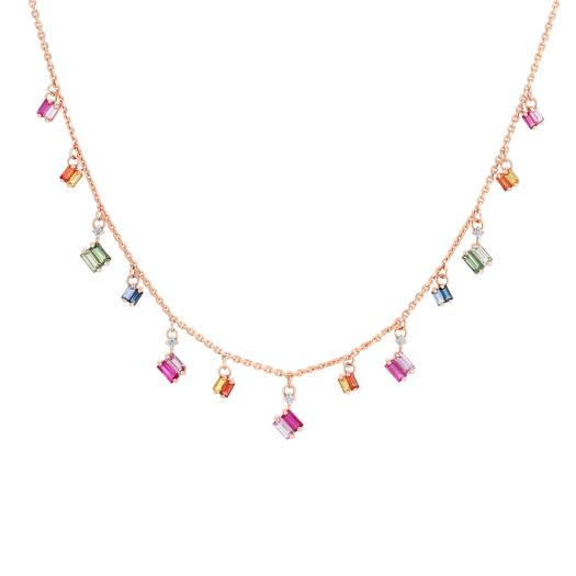 Suzanne Kalan - Bold Rainbow Sapphire Cascade Halskette