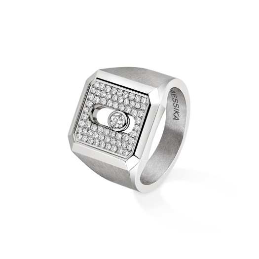 Messika - Move Titanium Naturel Siegelring mit Diamanten